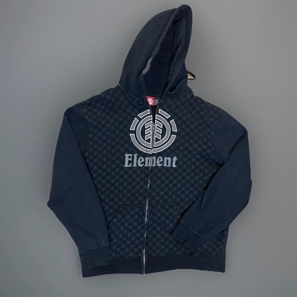 Element Men's Black and Navy Hoodie
